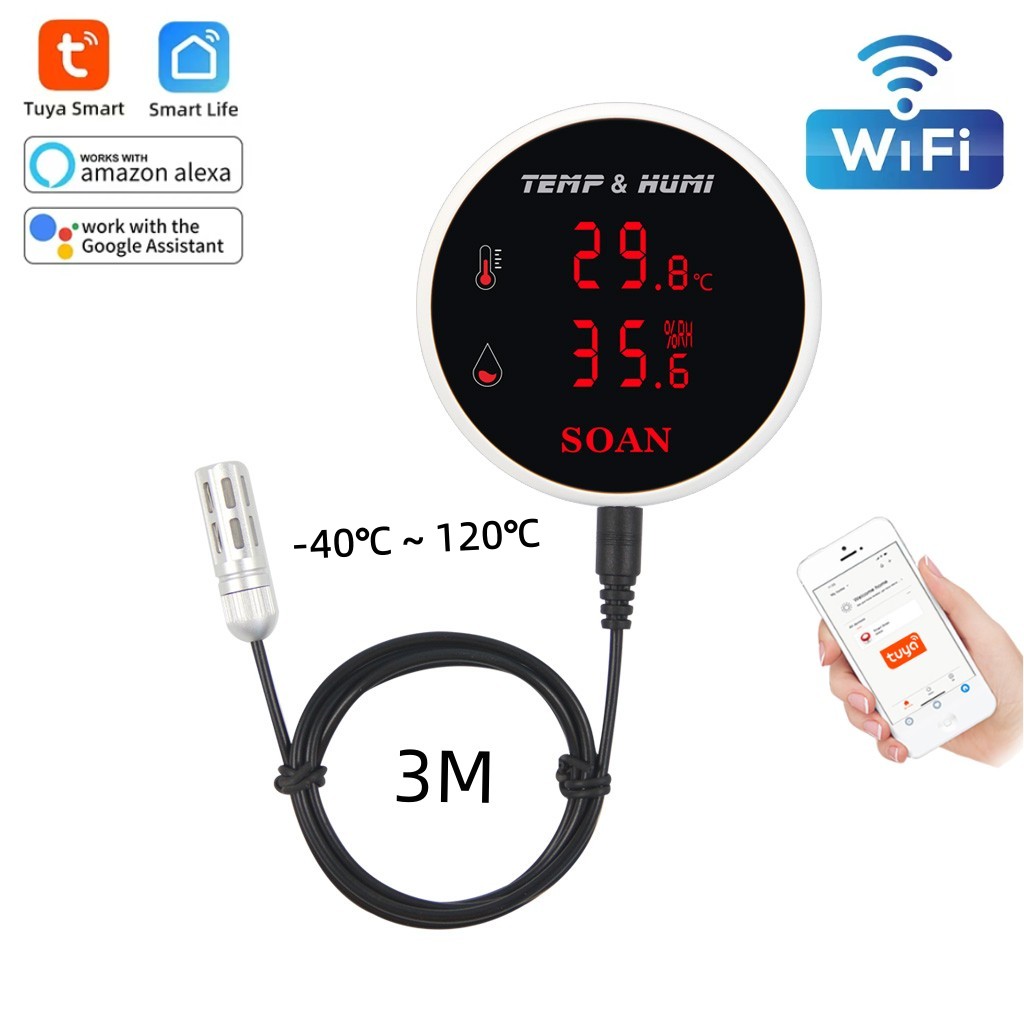 Digital Hygrometer Probe - Tuya WiFi temperatura wilgotności Senor sonda